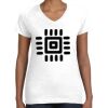Women's Fine Jersey V-Neck Tee Thumbnail