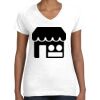 Women's Fine Jersey V-Neck Tee Thumbnail