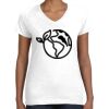 Women's Fine Jersey V-Neck Tee Thumbnail