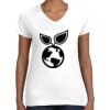 Women's Fine Jersey V-Neck Tee Thumbnail