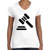 Women's Fine Jersey V-Neck Tee Thumbnail
