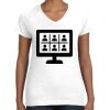 Women's Fine Jersey V-Neck Tee Thumbnail