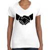 Women's Fine Jersey V-Neck Tee Thumbnail