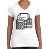 Women's Fine Jersey V-Neck Tee Thumbnail