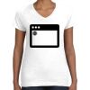 Women's Fine Jersey V-Neck Tee Thumbnail