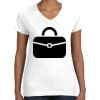 Women's Fine Jersey V-Neck Tee Thumbnail