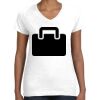 Women's Fine Jersey V-Neck Tee Thumbnail