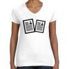 Women's Fine Jersey V-Neck Tee Thumbnail