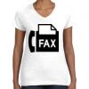 Women's Fine Jersey V-Neck Tee Thumbnail