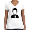 Women's Fine Jersey V-Neck Tee Thumbnail