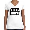 Women's Fine Jersey V-Neck Tee Thumbnail