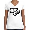 Women's Fine Jersey V-Neck Tee Thumbnail