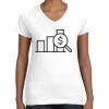 Women's Fine Jersey V-Neck Tee Thumbnail