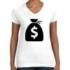 Women's Fine Jersey V-Neck Tee Thumbnail