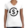 Women's Fine Jersey V-Neck Tee Thumbnail
