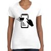 Women's Fine Jersey V-Neck Tee Thumbnail