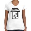 Women's Fine Jersey V-Neck Tee Thumbnail