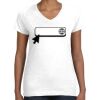 Women's Fine Jersey V-Neck Tee Thumbnail