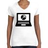 Women's Fine Jersey V-Neck Tee Thumbnail