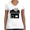 Women's Fine Jersey V-Neck Tee Thumbnail