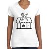 Women's Fine Jersey V-Neck Tee Thumbnail