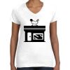 Women's Fine Jersey V-Neck Tee Thumbnail
