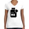 Women's Fine Jersey V-Neck Tee Thumbnail