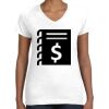 Women's Fine Jersey V-Neck Tee Thumbnail