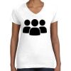 Women's Fine Jersey V-Neck Tee Thumbnail