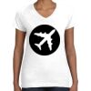 Women's Fine Jersey V-Neck Tee Thumbnail