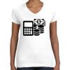 Women's Fine Jersey V-Neck Tee Thumbnail