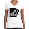 Women's Fine Jersey V-Neck Tee Thumbnail