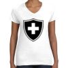 Women's Fine Jersey V-Neck Tee Thumbnail