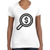 Women's Fine Jersey V-Neck Tee Thumbnail