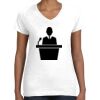 Women's Fine Jersey V-Neck Tee Thumbnail