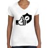 Women's Fine Jersey V-Neck Tee Thumbnail