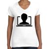 Women's Fine Jersey V-Neck Tee Thumbnail
