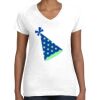 Women's Fine Jersey V-Neck Tee Thumbnail