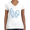 Women's Fine Jersey V-Neck Tee Thumbnail