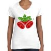 Women's Fine Jersey V-Neck Tee Thumbnail
