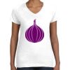 Women's Fine Jersey V-Neck Tee Thumbnail