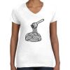 Women's Fine Jersey V-Neck Tee Thumbnail