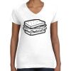 Women's Fine Jersey V-Neck Tee Thumbnail