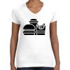 Women's Fine Jersey V-Neck Tee Thumbnail