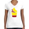 Women's Fine Jersey V-Neck Tee Thumbnail