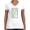 Women's Fine Jersey V-Neck Tee Thumbnail