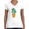 Women's Fine Jersey V-Neck Tee Thumbnail