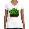 Women's Fine Jersey V-Neck Tee Thumbnail