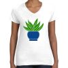 Women's Fine Jersey V-Neck Tee Thumbnail