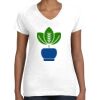 Women's Fine Jersey V-Neck Tee Thumbnail